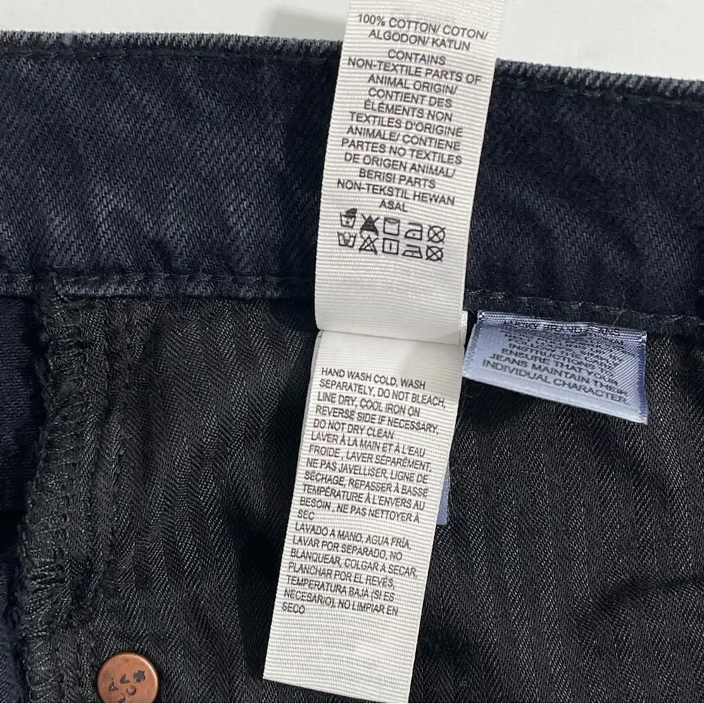 Lucky Brand‎ Jeans Size 4 27 Black Bridgette Skinny Western Fringe Raw Hem Denim